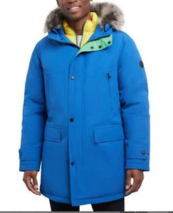 Michael Kors Herren Latz Schnorchel Parka mit Kapuze, Blau, L - Bild 1 von 7