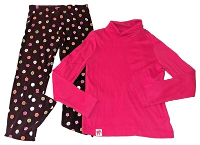 Girls GYMBOREE purple button leggings LILLY PULITZER pink shirt 9 10 outfit - Image 1 of 4