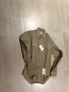 camicia manica lunga kaki,usn,n nuova vecchio stock,media 15x33 - Foto 1 di 4