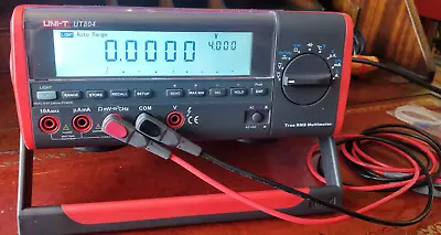 Uni-T UT804 Autoranging Bench Multimeter for Laboratory or Workshop With Probes - Image 1 of 4
