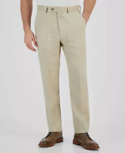 Nautica Men's Beige Solid Modern-Fit Linen Dress Pants Size 38W 30L - Picture 1 of 2