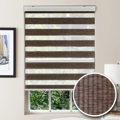 Window Blinds Blackout MAGIC Zebra Shade Two Layer Fabrics Anti UV Custom Order - Изображение 1 из 4