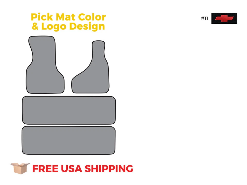 FITS 1990-2000 Chevrolet Astro 2pc Frts & 2pc Rr Runners Floor Mat 4pc Cutpile Foto 1 de 4