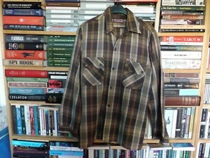 Vintage Men's Southfork Brown Check Shirt, Size Approx. 40 Chest, Medium - Picture 1 of 10