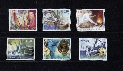 Greece 2081-86 Trade of the Past 2003 VF MNH Complete Set A5 BX1 Cover