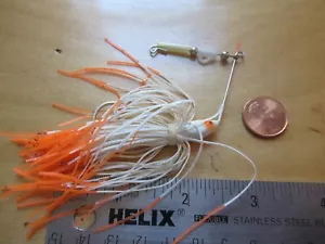 3 SPINNERBAIT HEADS 2/5 oz. ORANGE WHITE WITH HARDWARE - Bild 1 von 3