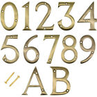House Door Numbers 3"/75mm Numerals  Chrome Brass 0 1 2 3 4 5 6 7 8 9