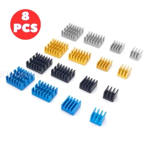 4-8 PCS Aluminum Heat Sink Cooling kit For Raspberry Pi 4B CPU RAM LAN USB NEW - Picture 1 of 13