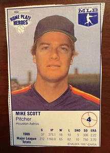 Mike Scott 1987 Kraft Home Plate Heroes #4 White Back Hand-cut Houston Astros - Picture 1 of 2