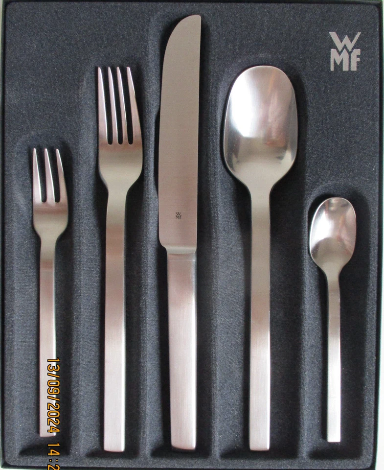 WMF NOMOS BESTECK CROMARGAN 5-TEILIG BESTECKSET EDELSTAHL MATTIERT KEIN PROTECT - Bild 1 von 1