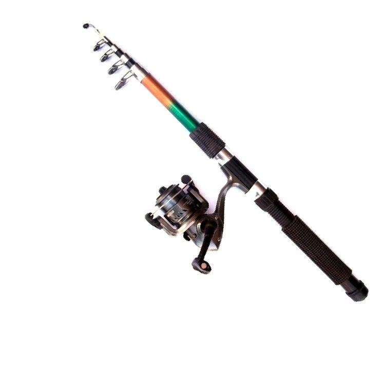 RUMPOL SKORPION Teleskop Angelset 210cm Stationärrolle mit Schnur Wg. bis 60 g Angelausrüstung