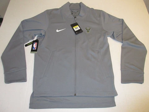 NBA Milwaukee Bucks Nike Dri Fit Full Zip Track Jacket Men's Small **NEW** Cover