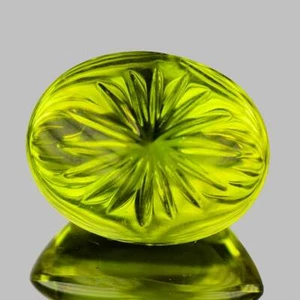Green Gold Lemon Quartz 37.74 carat Oval 24x19 mm, Flawless-VVS Clarity - Picture 1 of 2