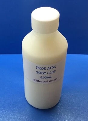 PROS AIDE 250ml REFILL PRO AIDE COLLA CORPO GLITTER TATUAGGIO/GEMME/FESTIVAL VISO/SFX adesivo