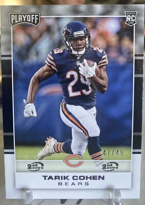 2017 Panini Playoff Tarik Cohen 2nd Down Parallel #/49 Rookie Chicago Bears #261 - Image 1 of 2