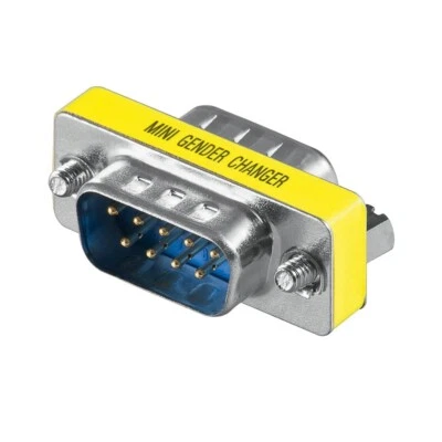 VGA Adapter Verbinder Gender Changer D-SUB 2x 9 pol. Stecker - Bild 1 von 2