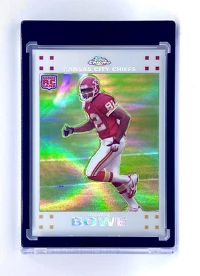 Topps 2007 cromo Dwayne Bowe refractor blanco novato #TC203 Chiefs/869 Foto 1 de 2