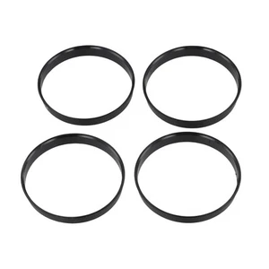 Black Hub Centering Rings for Wheels Set of 4 Dimension Correction - Picture 1 of 12
