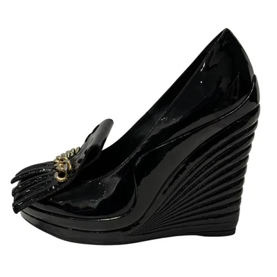 YSL black runway myranda fringe loafer size 8.5/38.5 - Image 1 of 4