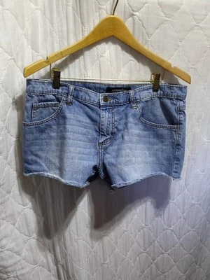London Jean Shorts Womens Size 10 Mid Rise 100% Cotton Blue Jean Denim Raw Hems - Image 1 of 4