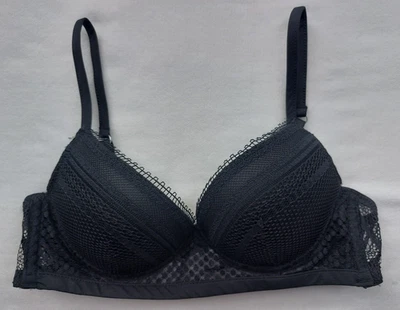 NOVO Sutiã Intimissimi Renda Push-up Modelo Simona Preto 34B (Reino Unido e EUA)/75B (UE) - Imagem 1 de 4