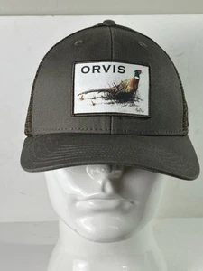 Cappello Orvis Trucker’s Snap Back Berretto Cappello Hannah Griffin Fagiano Art Patch Marrone - Foto 1 di 6