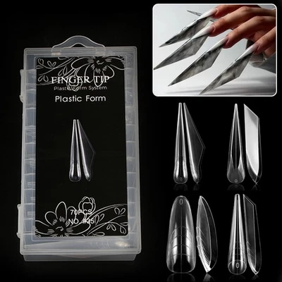 Stiletto Coffin Square Nail Extension Molds Quick Building Acrylic Nail Tips ↷ - Image 1 of 4