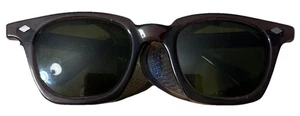 Vintage Schutzbrille, Schweißer schwarzes Gestell mit grünen Gläsern Seitenschilde 5 1/2 - Bild 1 von 7