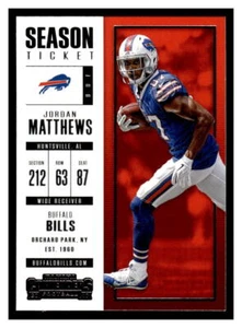 2017 Panini Contenders  #91 Jordan Matthews - Buffalo Bills - Picture 1 of 2
