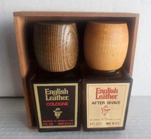 Vintage MEM Company English Leather Men’s Cologne & Aftershave Gift Set 4Fl Oz - Picture 1 of 5