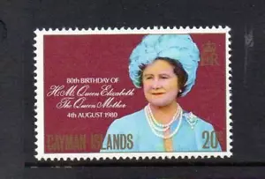 CAYMAN ISLANDS MNH 1980 SG506 80. GEBURTSTAG DER KÖNIGIN MUTTER - Bild 1 von 1