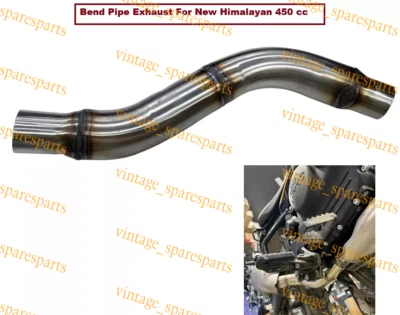 Convient pour Royal Enfield New Himalayan 450 Steel Silencier Bend Pipe Bette... - Image 1 of 4