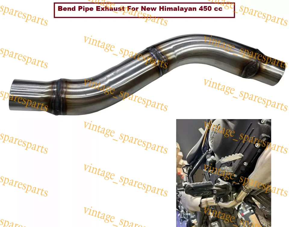 Convient pour Royal Enfield New Himalayan 450 Steel Silencier Bend Pipe Bette... - Image 1 of 4