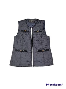 Ellen Tracy Womens Vest Navy Blue Large - Picture 1 of 1