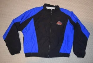 Chaqueta cortavientos New York City 1996 Marathon azul negro nailon talla XL - Imagen 1 de 7
