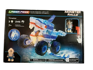 Laser Pegs Monster Rally Blue Shark LED Lichter 246 Stück 19214 Neu 2019 Glow - Bild 1 von 2
