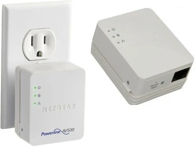 2 NETGEAR 500 Mbps PowerLINE Extender ETHERNET KIT PS5 GAMING WIFI Bridge - Image 1 of 4
