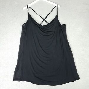 NEW Adore Me Night Gown Women's 2X Black Sleep Dress Nightie Stretch Comfort