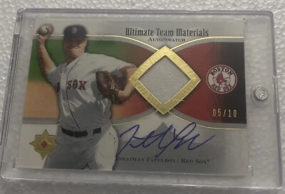 Jonathan Papelbon 07 UD Ultimate Collection Team Materials Patch Auto Card 05/10 - Image 1 of 4