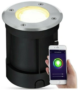 LED Bodeneinbaustrahler Außen 230V IP67 Gartenstrahler Bodenstrahler WLAN WiFi - Bild 1 von 7