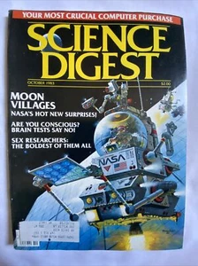 1983 Oktober Science Digest Magazine Alcestis Oberg Dorf auf dem Mond (MH590) - Bild 1 von 3