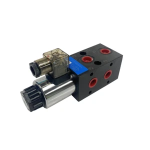 Hydraulic 6 Port Diverter Valve 12VDC 40 LPM 3/8" BSPP - Picture 1 of 6