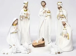Nativity Sets for Christmas Indoor, Sculpted Hand-Painted Nativity - Picture 1 of 7