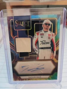 2024 Select Racing TAYLOR GRAY #AM-TGY Tie-Dye Prizm Race Worn Patch Auto 19/25! - Picture 1 of 2