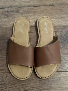 Neu ohne Karton Sperry Waypoint Memory Foam Damen-Slipper Leder Größe 7 hellbraun - Bild 1 von 12