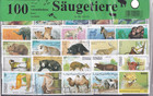 100 Briefmarken Säugetiere,Affen,Bären,Gorilla,Schimpansen,Elefant,Löwe,Braunbär