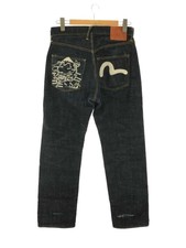 EVISU Jeans Denim Pants Indigo Cotton Size 31 x 35 Used From Japan