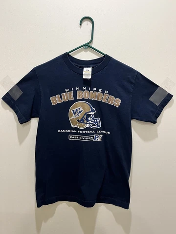 Winnipeg Blue Bombers T-Shirt Size Small Canadian Football League By Bulletin Cover