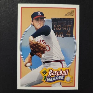 Upper Deck 1990 Nolan Ryan Baseball Heroes #12 1975 Angeli Doppia Pietra Milestone - Foto 1 di 2