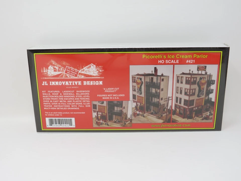 JL Innovative HO 421 Picorelli's Ice Cream Parlor Apartment Building Kit - Image 1 of 1